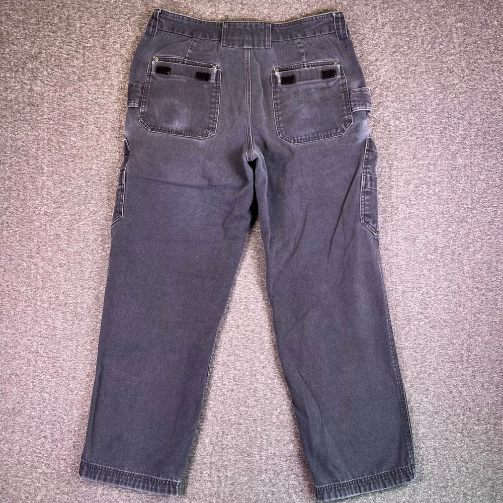 Duluth Trading Co Pants Mens 36x34 Cargo Work Relaxed Canvas Utility Carpenter - Picture 10 of 13